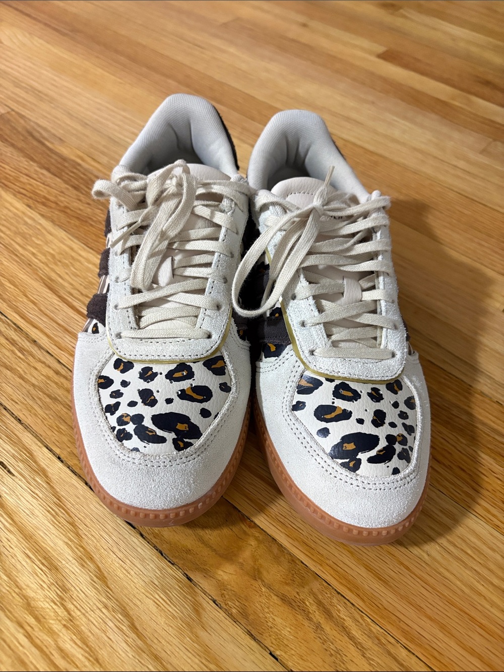 Women’s Neutral & Animal Print Lace-Up Sneakers